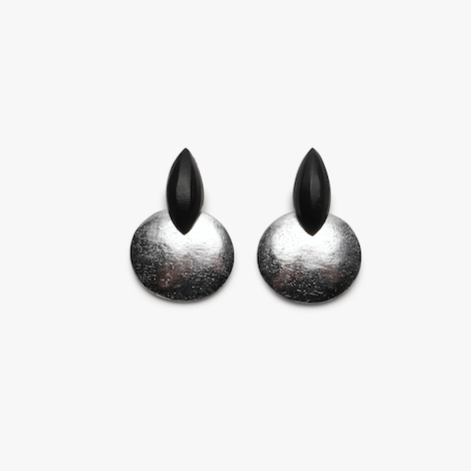 Monies Ohrringe aus Akazie und Silberfolie
