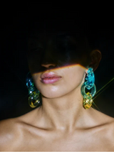 Floss Ohrclip grün blau