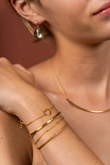 SPARKLING CUFF 18K YELLOW GOLD