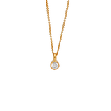 Klassischer Diamantanhänger mit Zargenfassung in 18K