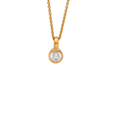 Klassischer Diamantanhänger mit Zargenfassung in 18K