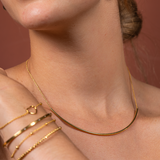 GOLDEN HALF NECKLACE 18K YELLOW GOLD