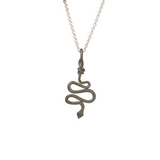 small boa pendant in oxidized sterling silver by JULI KA fine arts jewellery