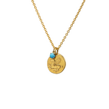 pegasus coin pendant with a turquoise pendant by JULI KA fine arts jewelry