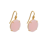 PINK OPAL EARRINGS IN 18K YELLOW GOLD
