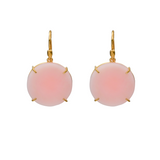 PINK OPAL EARRINGS IN 18K YELLOW GOLD