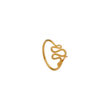 18K Yellow Gold Snake Boa Ring handmade by jewelry designer and goldsmith JULI KA fine arts jewelry in Innsbruck Austria.