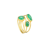GLEICH. GLEICH. GLEICH. RINGSET MIT SMARAGDEN IN 18K GELBEM GOLD