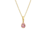 KLEINER TROPFEN MIT ROSA SAPHIREN IN 18K GOLD