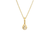 KLEINER TROPFEN MIT DIAMANTEN 18K GELBGOLD