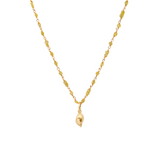 PETITE COQUILLE ANHÄNGER MIT PINKEN SAFIREN IN 18K GELBGOLD