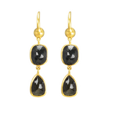 NATURAL BLACK DIAMONDS IN 18K YELLOW GOLD