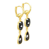 NATURAL BLACK DIAMONDS IN 18K YELLOW GOLD