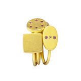 SMALL ANTIQUE CARRÉ PLAIN SIGNET RING 18K GELBGOLD