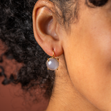 moonstone earrings in 18K Yellow Gold by JULI KA fine arts jewelry Innsbruck