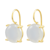 moonstone earrings in 18 karat yellow gold by JULI KA fine arts jewelry in Innsbruck Austria