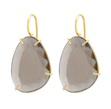 18 K Eardrops with smoky quartz by JULI KA fine arts jewelry