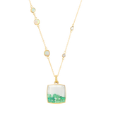 emerald crytsal pendant in gold by JULI KA fine arts jewelry