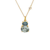 BLAUER TURMALIN-ANHÄNGER 18K GELBGOLD