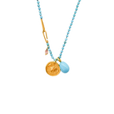 PETITE COQUILLE ANHÄNGER MIT PINKEN SAFIREN IN 18K GELBGOLD