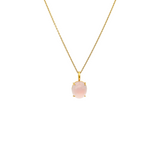 Rosenquartz Anhänger 18K Gelbgold