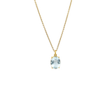 AQUAMARIN ANHÄNGER 18K GELBGOLD