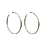 Silver hoops handmade in Innsbruck by JULI KA fine arts jewelry