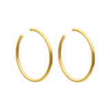 Gold Hoops handmade in Innsbruck Tirol by JULI KA fine arts jewelry