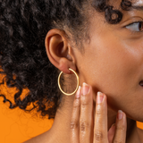 Pinar Hoop earrings in 18K Yellow Gold by JULI KA fine arts jewelry