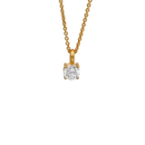 Klassischer Diamantanhänger Krappenfassung in 18K