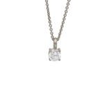 Klassischer Diamantanhänger Krappenfassung in 18K