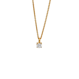 Klassischer Diamantanhänger Krappenfassung in 18K