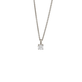 Klassischer Diamantanhänger Krappenfassung in 18K