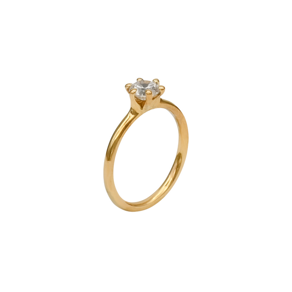 Amira Six Prong Diamond Engagement Ring