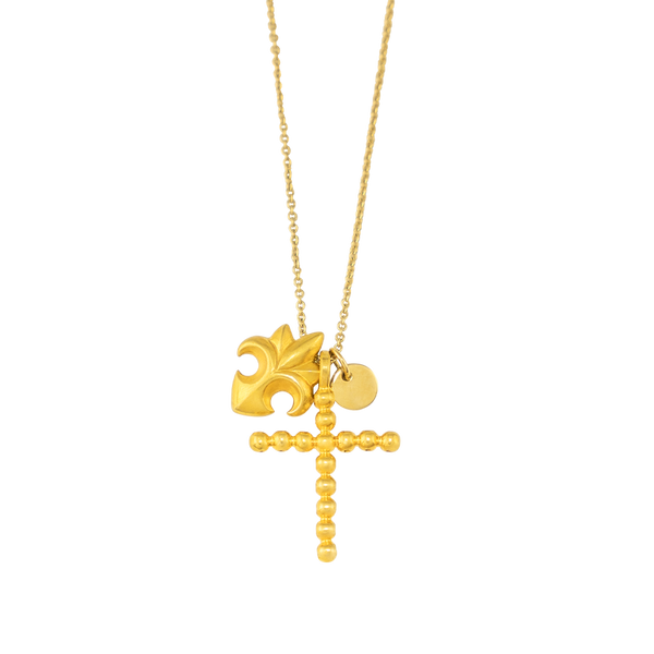 french lily pendant gold by JULI KA fine arts jewelry