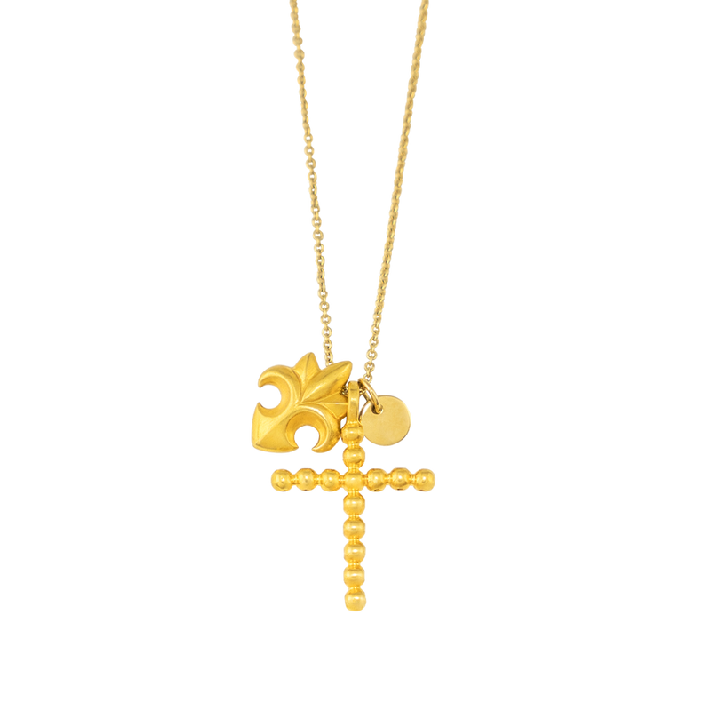 french lily pendant gold by JULI KA fine arts jewelry