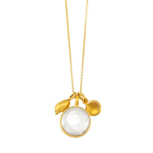 Citrine pendant gold by JULI KA fine arts jewelry