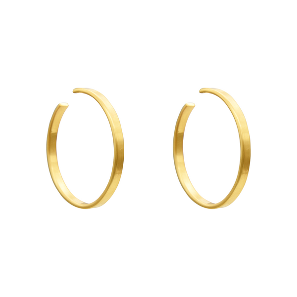 Clara Hoop earrings in gold plated Sterling Silgver by JULI KA fine arts jewelry Innsbruck Tirol