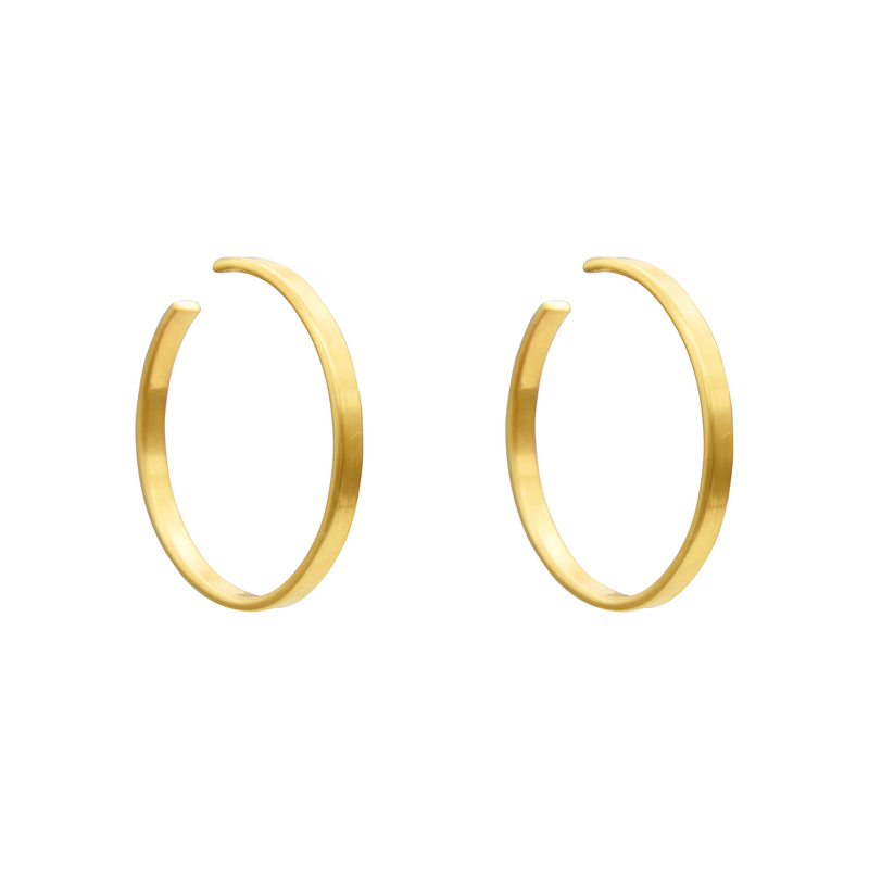 Clara Hoop earrings in gold plated Sterling Silgver by JULI KA fine arts jewelry Innsbruck Tirol
