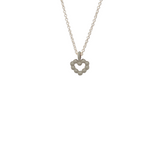 HANDMADE WITH LOVE HEART PENDANT STERLING SILVER