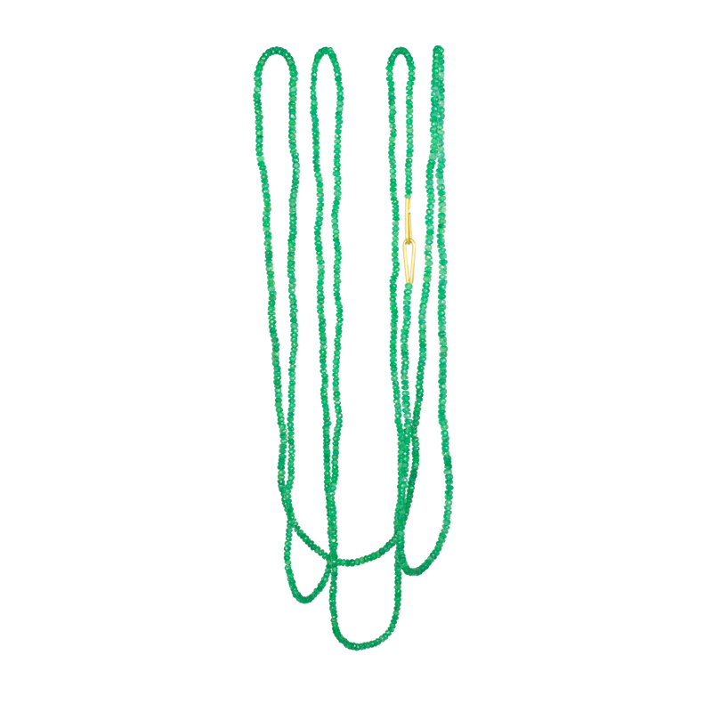 liana emerald neckalce by JULI KA fine arts jewelry