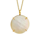 BIG ROUND MOTHER OF PEARL PENDANT