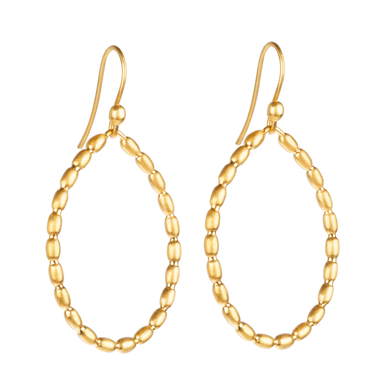 golden earrings handmade