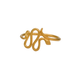 18K Yellow Gold Snake Boa Ring handmade by jewelry designer and goldsmith JULI KA fine arts jewelry in Innsbruck Austria.