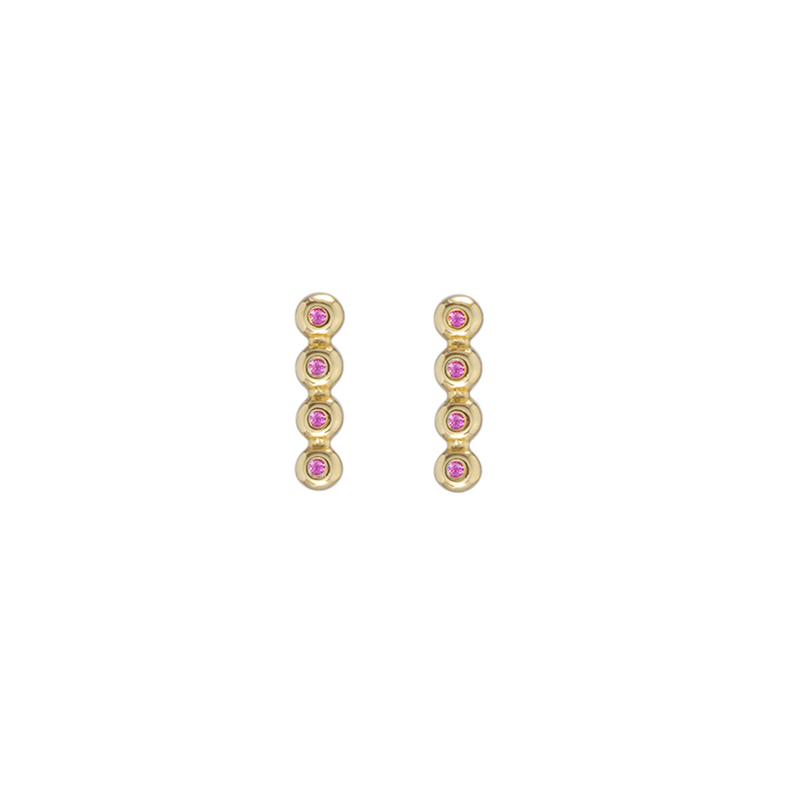 LES 8 GOUTTES PINK SAPPHIRES EARSTUDS
