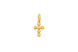 TINY PEARLY CROSS 18K YELLOW GOLD