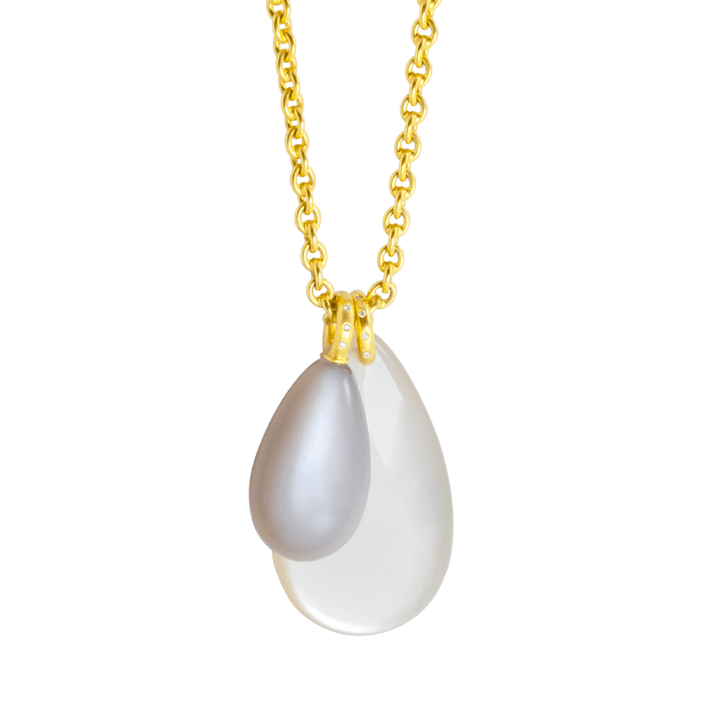 pearl gold pendant by JULI KA fine arts jewelry