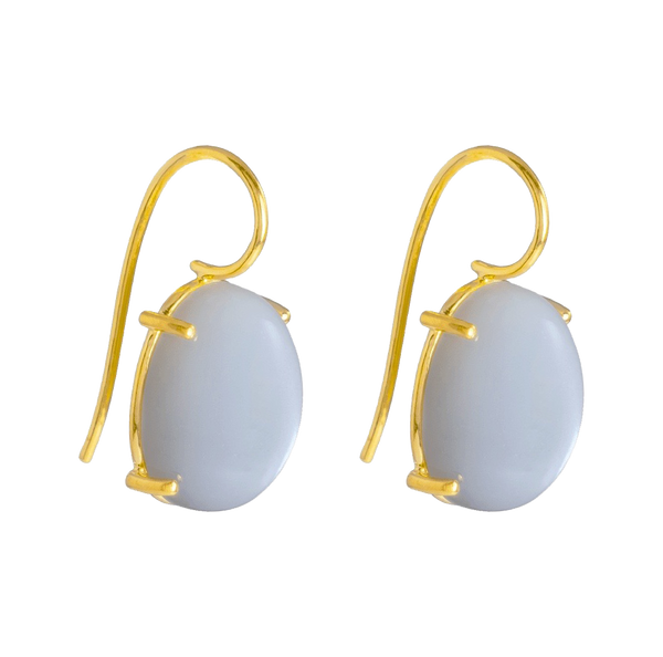 moonstone earrings gold 