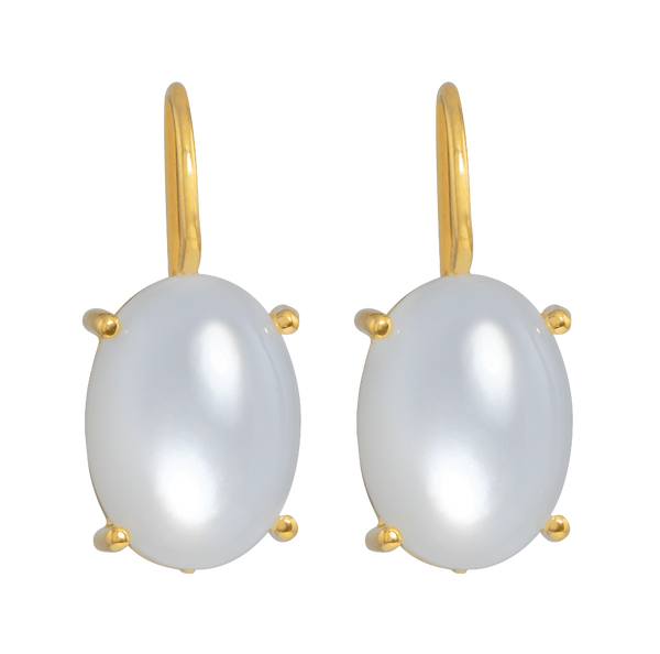 moonstone earrings gold