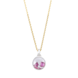 rock crystal pendant filled with rubies by JULI KA fine arts jewelry